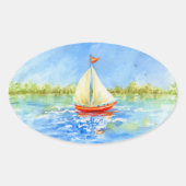 Sailboat Reflections Stickers (Vorderseite)