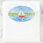Sailboat Reflections Stickers (Tasche)