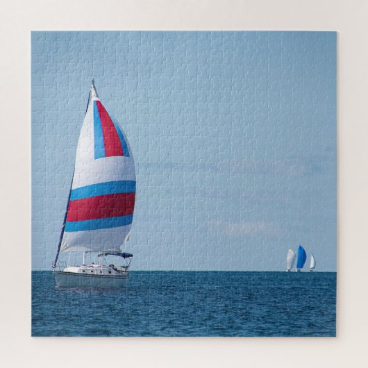 Sailboat Regatta am Lake Michigan Puzzle (Vertikal)