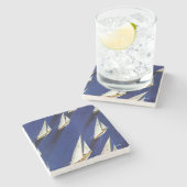 Sailboat Regatta by Ski Weld Steinuntersetzer (Seitenansicht)