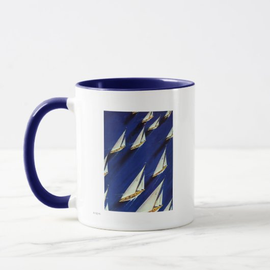 Sailboat Regatta by Ski Weld Tasse (Links)