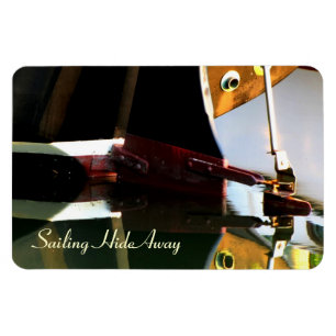 Sailboat Rudder Reflections Flexi Magnet