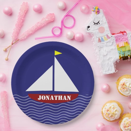 Sailboat Sailing Design Paper Teller (Party)