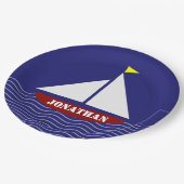 Sailboat Sailing Design Paper Teller (Schrägansicht)
