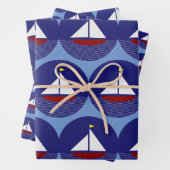 Sailboat Sailing Design Wrapping Paper Set Geschenkpapier Set (Beispiel)