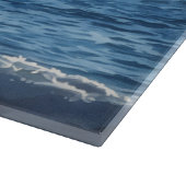 Sailboat Sailing on the Ocean Blue Glass Schneidebrett (Ecke)