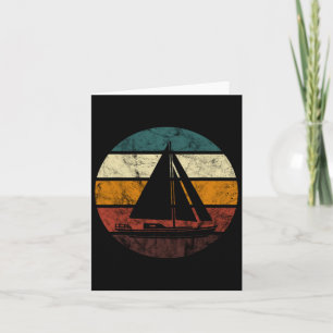 Sailboat Sailing Retro Vintages Segelboot Sailor B Karte