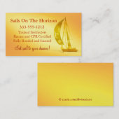 Sailboat Sales Lessons Business Card anpassbar Visitenkarte (Vorne/Hinten)