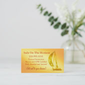 Sailboat Sales Lessons Business Card anpassbar Visitenkarte (Stehend Vorderseite)