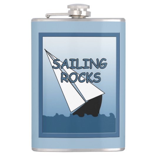 Sailboat Segelrocks Funny Flask Flachmann (Vorderseite)