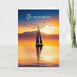 Sailboat Silhoutte am Sunset Beileid Karte