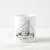Sailboat Sketch Kaffeetasse (Mittel)