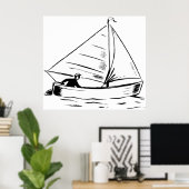 Sailboat Sketch Poster (Heimbüro)