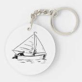Sailboat Sketch Schlüsselanhänger (Rückseite)