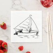 Sailboat Sketch Serviette (Beispiel)