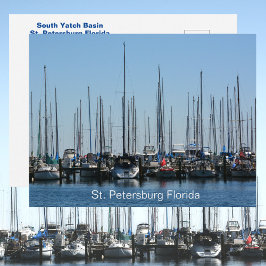 Sailboat St Petersburg FL Yatch Basin Fotografisch Postkarte