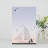 Sailboat Stationery Briefpapier (Stehend Vorderseite)