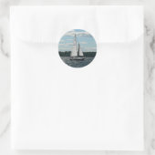 Sailboat-Sticker Runder Aufkleber (Tasche)