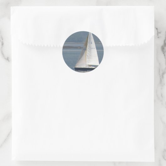Sailboat-Stickers Runder Aufkleber (Tasche)