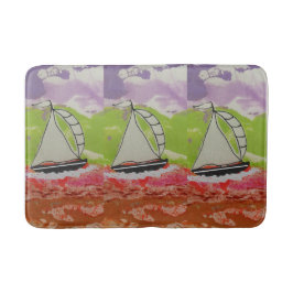 Sailboat Striping Jib Badematte