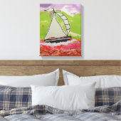 Sailboat Striping Jib Leinwanddruck (Insitu (Schlafzimmer))