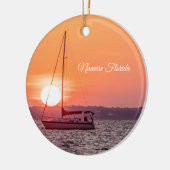 Sailboat Sunrise Circle Ornament (Links)