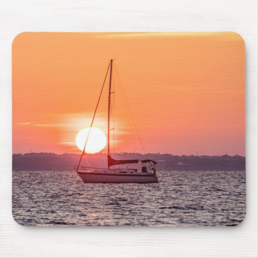 Sailboat Sunrise Mousepad (Vorne)