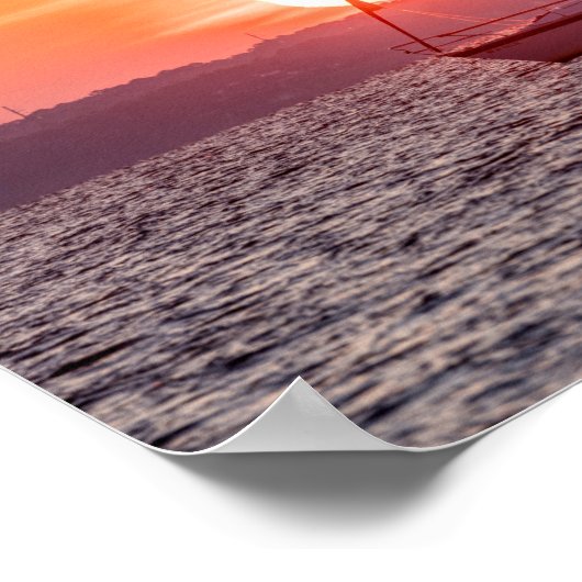 Sailboat Sunrise Poster (Ecke)