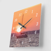Sailboat Sunrise Wall Uhr (Winkel)