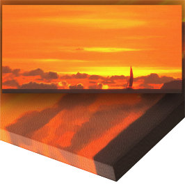 Sailboat Sunset 1300 Art Leinwanddruck