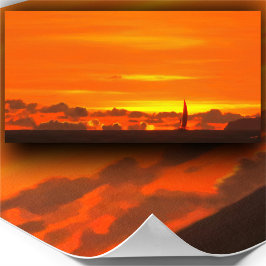 Sailboat Sunset 1300 Art Print Poster