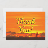 Sailboat Sunset 1300 Danke Karte (Vorderseite)