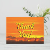 Sailboat Sunset 1300 Danke Karte (Stehend Vorderseite)