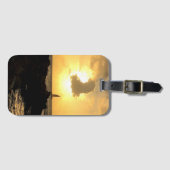 Sailboat Sunset Acrylic Gepäckmarke Gepäckanhänger (Vorderseite (Horizontal))