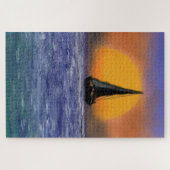 Sailboat Sunset - Aquarell Puzzle (Horizontal)