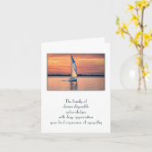 Sailboat Sunset Beileid Danke Karte (Gelbe Blume)