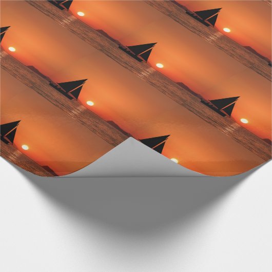 Sailboat Sunset Geschenkpapier (Ecke)