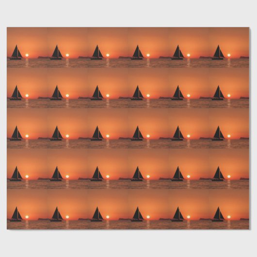 Sailboat Sunset Geschenkpapier (Flach)