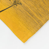 Sailboat Sunset Orange Sky Große Sonne, weißer Tex Fleecedecke (Ecke)