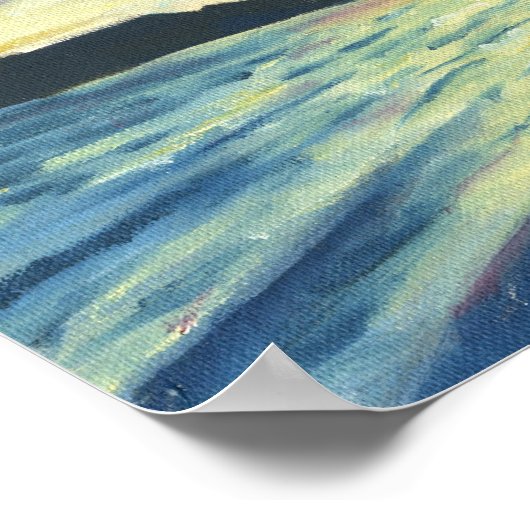 Sailboat Sunset Poster (Ecke)