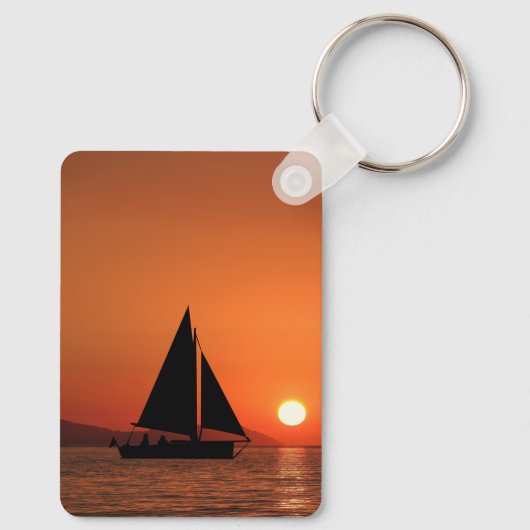 Sailboat Sunset Schlüsselanhänger (Rückseite)