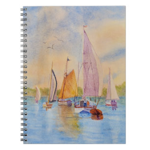 Sailboat Sunset Segelboot Notizblock