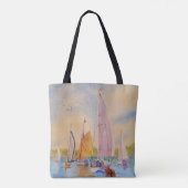 Sailboat Sunset Segelboot Tasche (Rückseite)