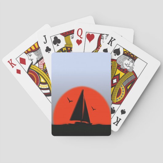 Sailboat Sunset Spielkarten (Rückseite)