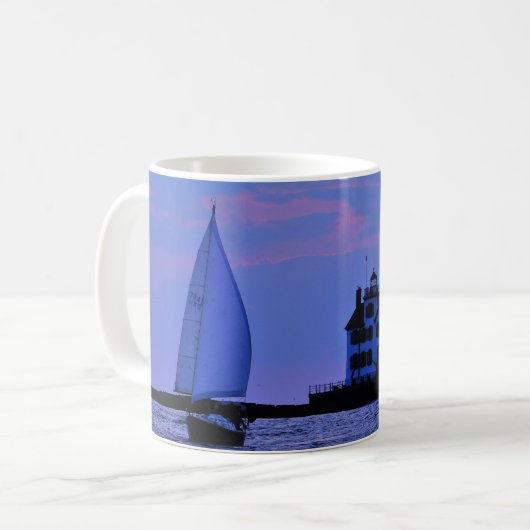 Sailboat Sunset Tasse (Vorderseite Links)