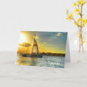 Sailboat Sympathy Card Karte (Gelbe Blume)