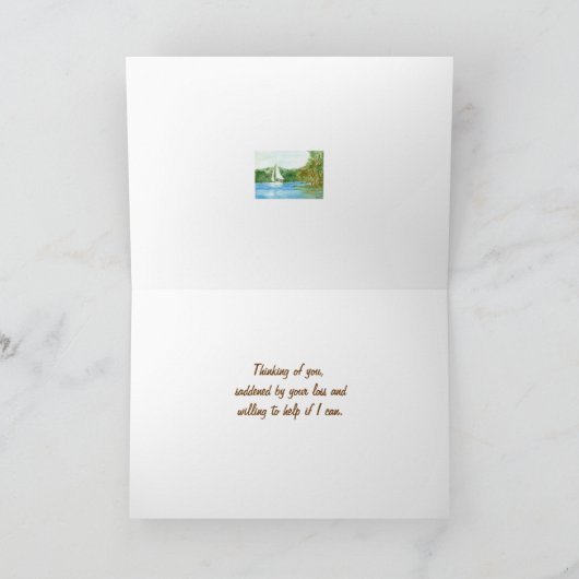 Sailboat Sympathy Card Karte (Innenseite)