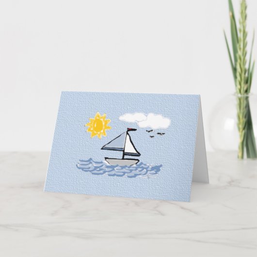 Sailboat Textured Karte (Vorderseite)