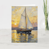 Sailboat Themed Happy Father's Day Karte (Vorderseite)