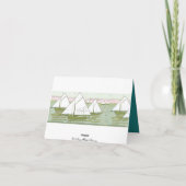 Sailboat Tile Art Vielen Dank Karten (Rückseite)